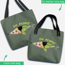 Load image into Gallery viewer, Personalized Ew People Tote Bag Custom Name Gift for Christmas
