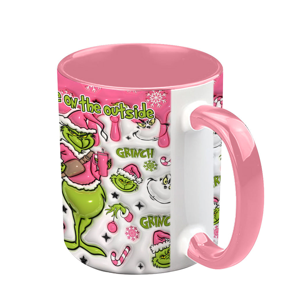 Personalized Grinch Accent Mug Custom Name Holiday Gift