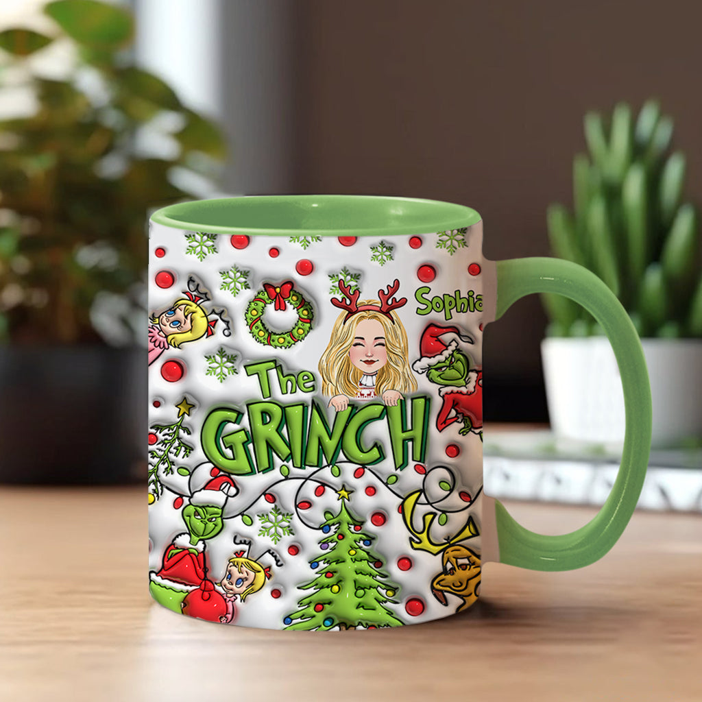 Personalized The Grinch Accent Mug Custom Name Christmas Gift