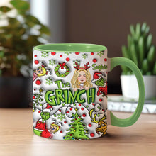 Load image into Gallery viewer, Personalized The Grinch Accent Mug Custom Name Christmas Gift
