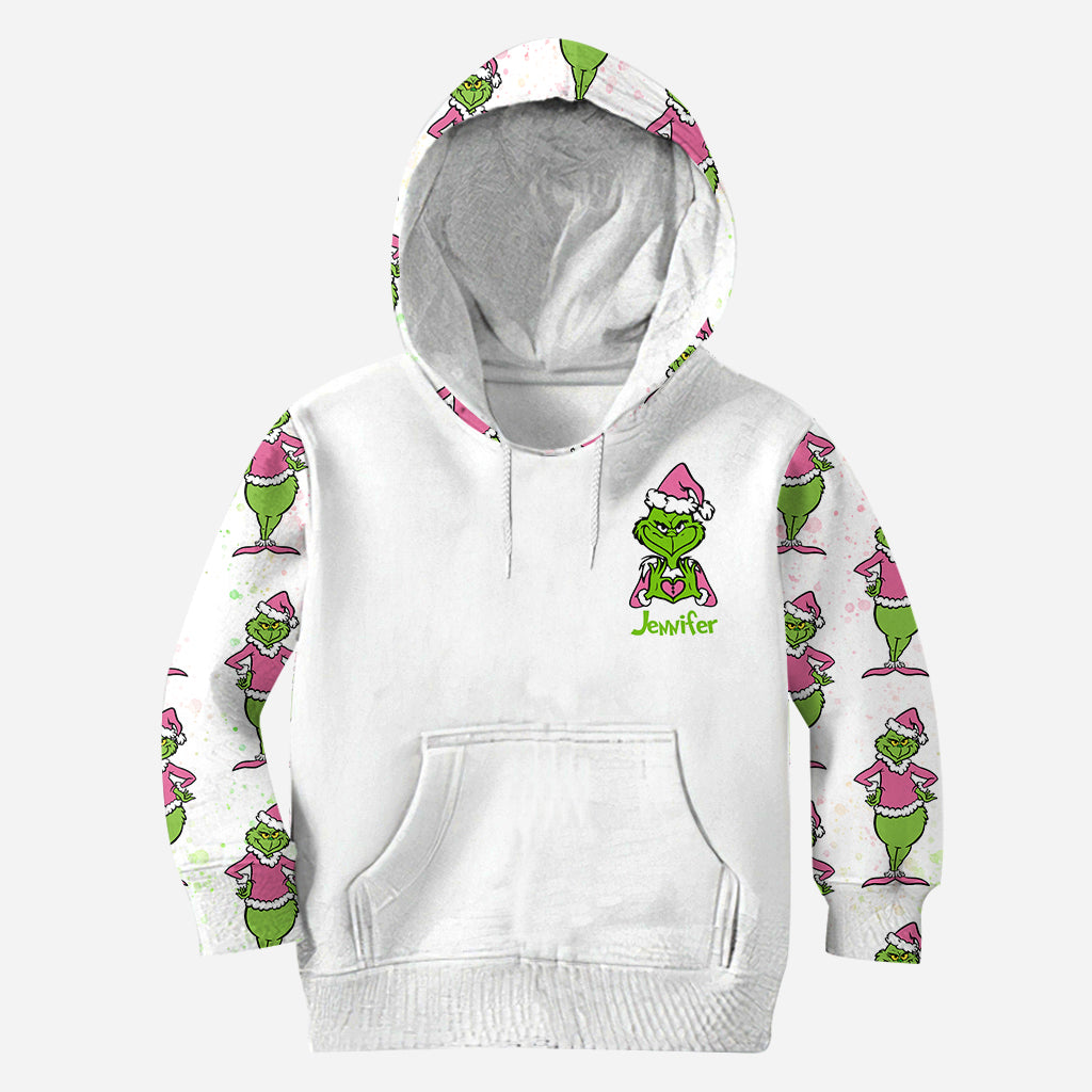 Personalized Grinch Era Christmas Hoodie and Leggings Set