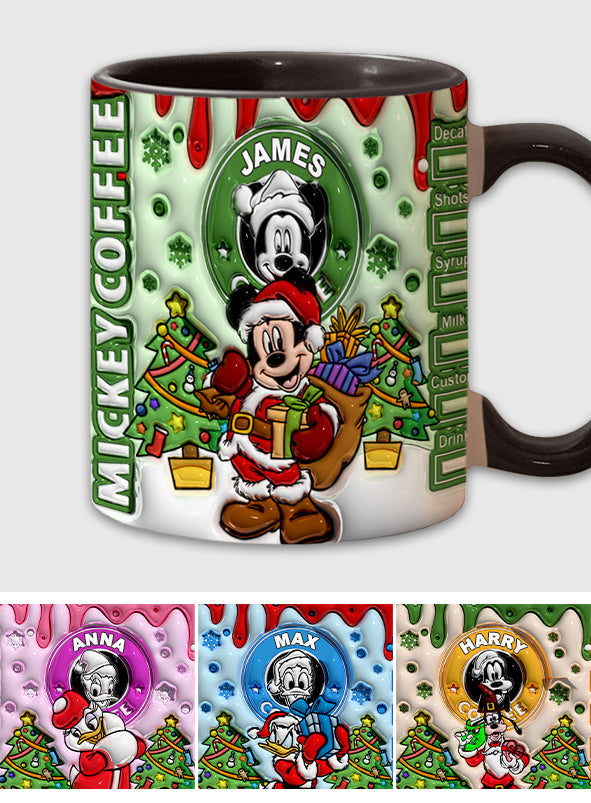 Personalized Christmas Mouse Accent Mug Custom Name Gift