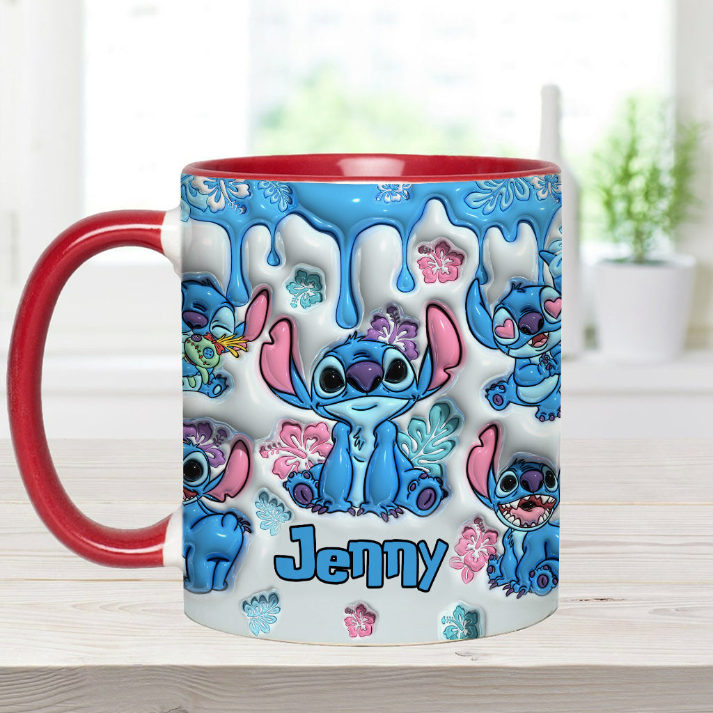 Personalized Ohana Accent Mug with Custom Name Gift for Family
