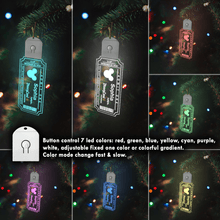 Load image into Gallery viewer, Personalized LED Acrylic Christmas Ornament with Mouse Design
