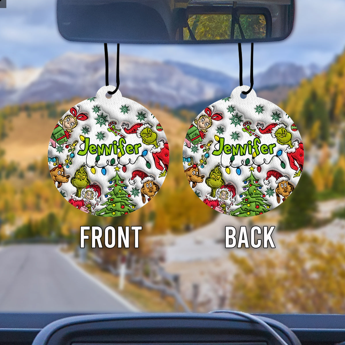 Personalized Christmas Air Freshener Custom Name Gift