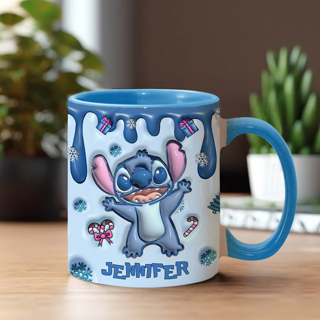 Personalized Ceramic Accent Mug Ohana Gift for Mom or Dad