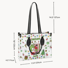 Load image into Gallery viewer, Personalized Grinch Mode Christmas Leather Handbag Gift for Her

