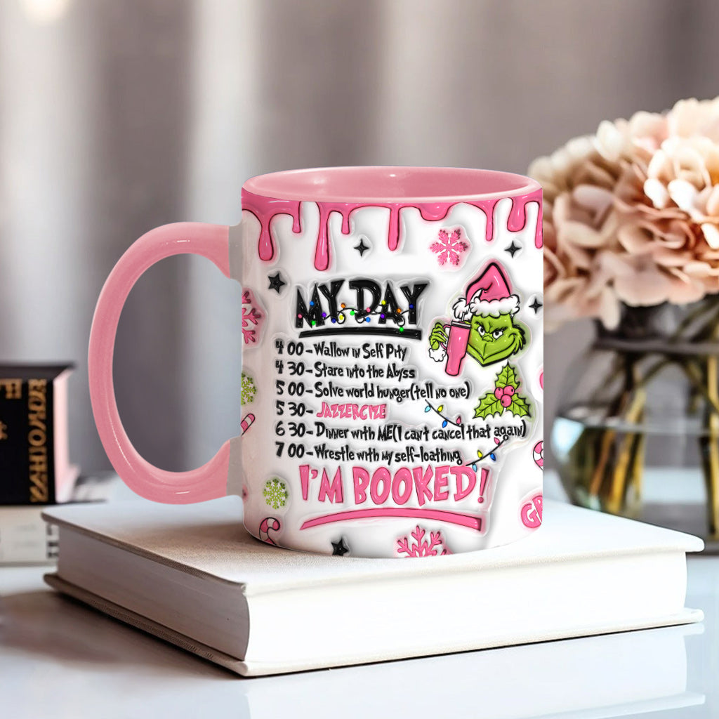 Personalized Christmas Accent Mug with Grinch Design for Hot Cocoa