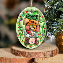 Load image into Gallery viewer, Personalized Grinch Squad Ceramic Ornament Holiday Gift
