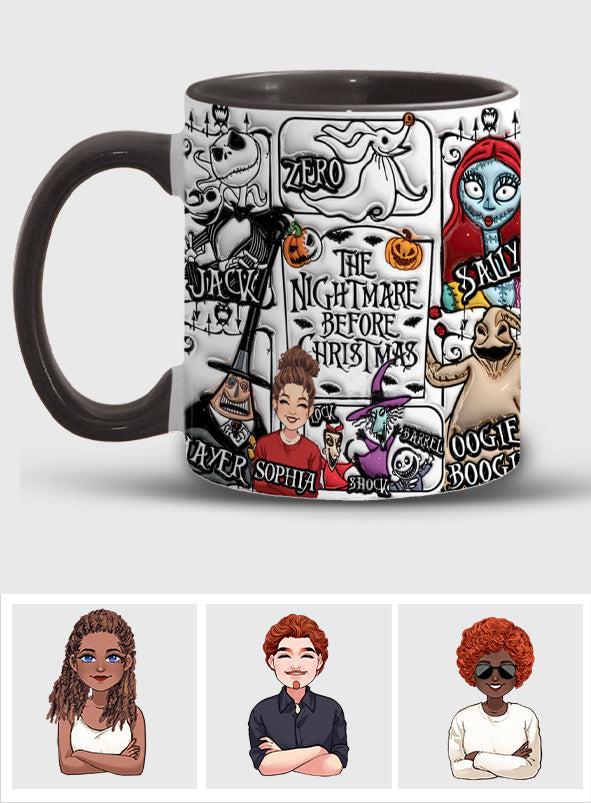 Personalized Nightmare Before Christmas Accent Mug Gift Idea