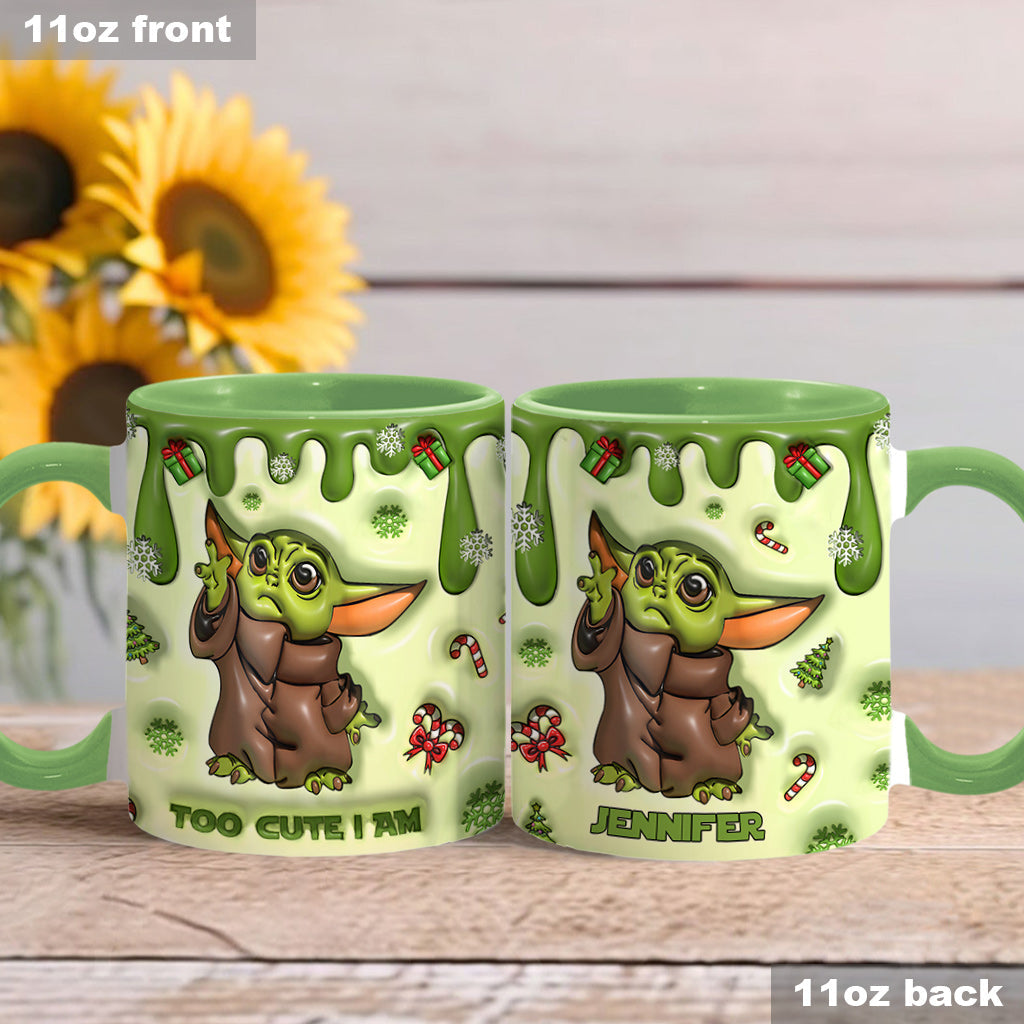 Personalized Cute Character Accent Mug Gift for Mom or Dad
