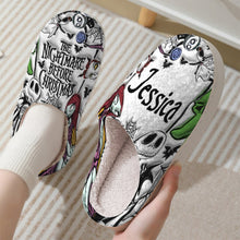 Load image into Gallery viewer, Personalized Nightmare Slippers Cozy Custom Design Gift

