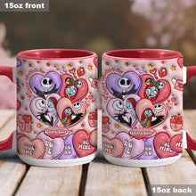 Load image into Gallery viewer, Personalized Valentine's Day Accent Mug Custom Name Gift for Couples
