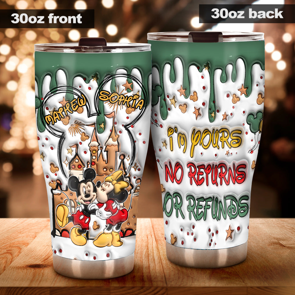Personalized Mouse Tumbler Custom Name Gift for Couples
