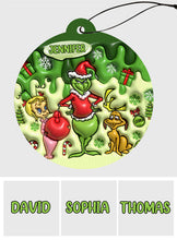 Load image into Gallery viewer, Personalized Christmas Circle Air Freshener Custom Name Gift
