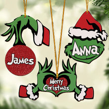 Load image into Gallery viewer, Personalized Grinch Merry Christmas Ornament Gift for Kids
