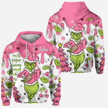 Load image into Gallery viewer, Personalized Grinch Hoodie and Leggings Set for Christmas | Custom Name Gift
