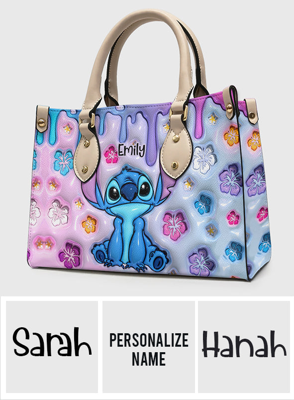 Personalized Ohana Leather Handbag Custom Name Gift for Her