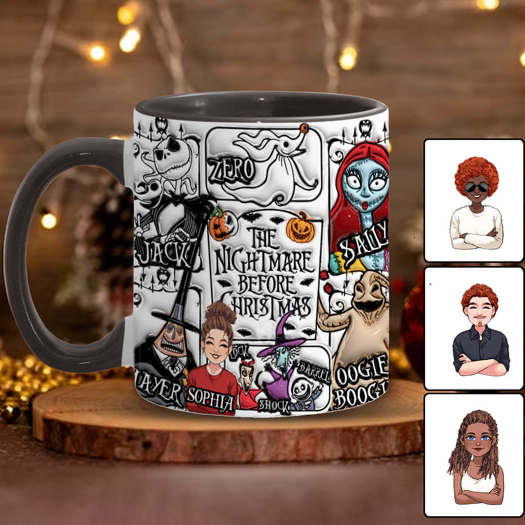 Personalized Nightmare Before Christmas Accent Mug Gift Idea