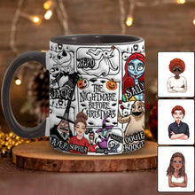 Load image into Gallery viewer, Personalized Nightmare Before Christmas Accent Mug Gift Idea
