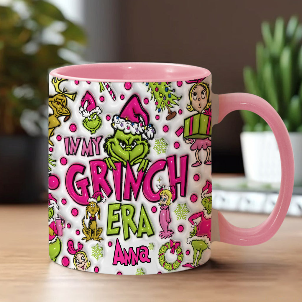 Personalized Grinch Accent Mug Custom Name Holiday Gift
