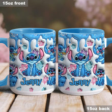 Load image into Gallery viewer, Personalized Ohana Accent Mug with Custom Name Gift for Family

