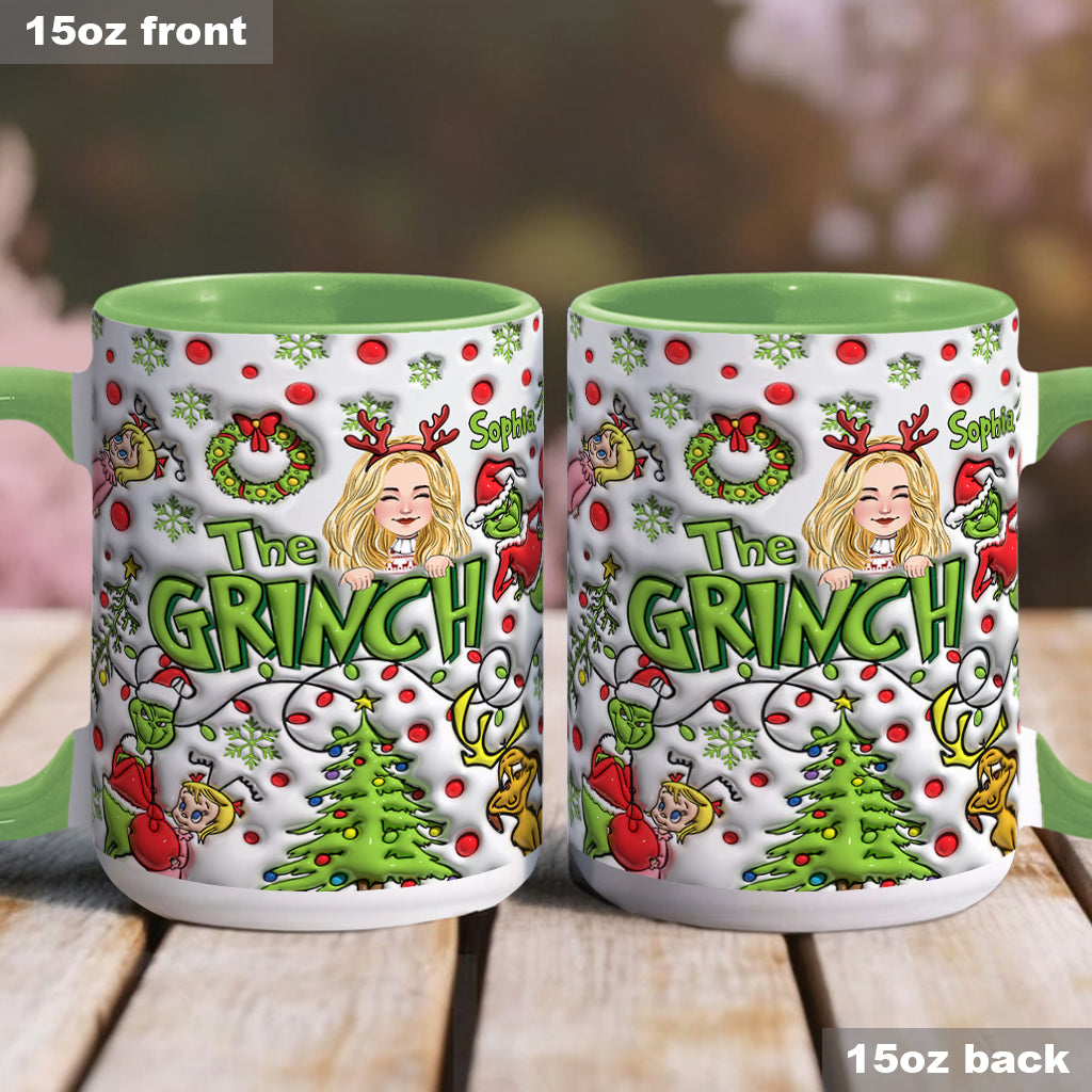 Personalized The Grinch Accent Mug Custom Name Christmas Gift