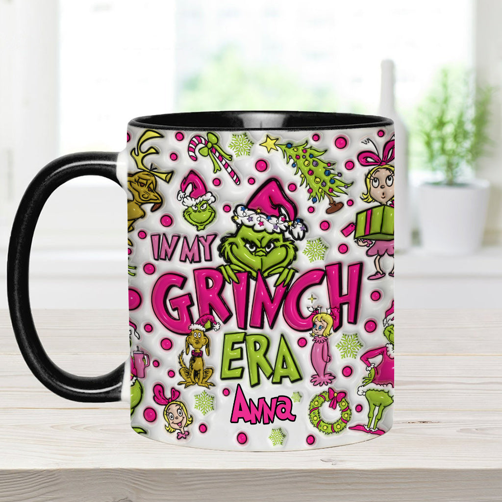 Personalized Grinch Accent Mug Custom Name Holiday Gift