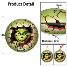 Load image into Gallery viewer, Personalized Grinch Christmas Ornament Custom Name Gift
