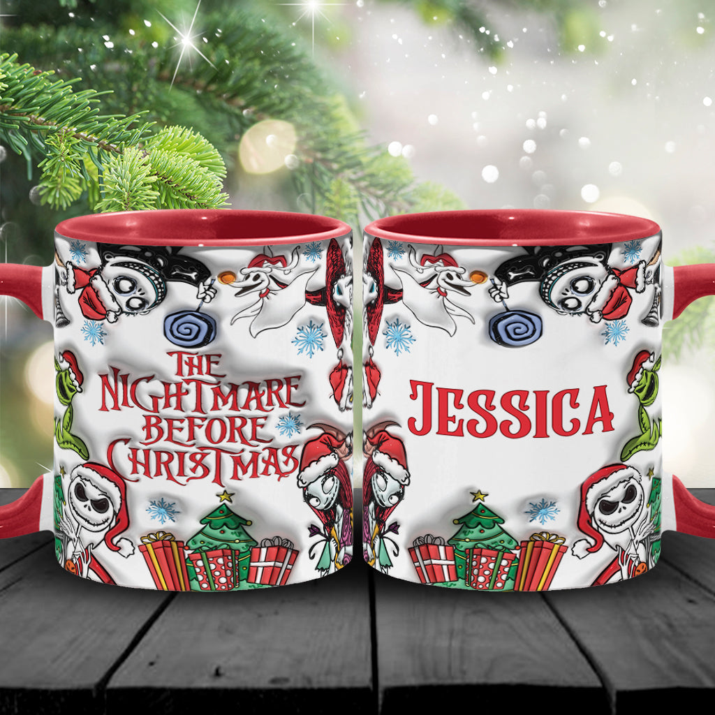 Personalized Nightmare Before Christmas Accent Mug Gift for Halloween & Christmas