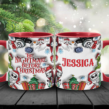 Load image into Gallery viewer, Personalized Nightmare Before Christmas Accent Mug Gift for Halloween &amp; Christmas
