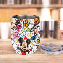 Load image into Gallery viewer, Personalized Wine Tumbler with Fun Disney Print Gift for Mom
