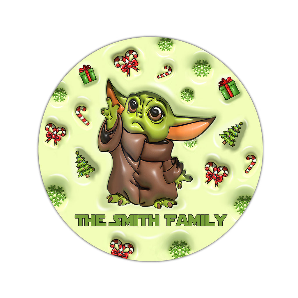 Personalized The Force Round Rug Custom Family Name Gift