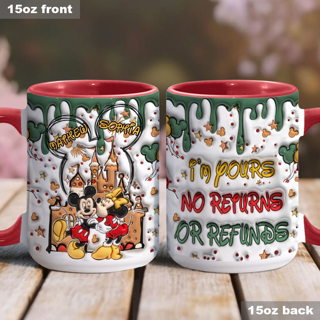 Personalized Accent Mug with Two-Tone Design for Couples