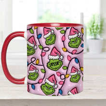 Load image into Gallery viewer, Personalized Christmas Accent Mug with Grinch Design for Kids
