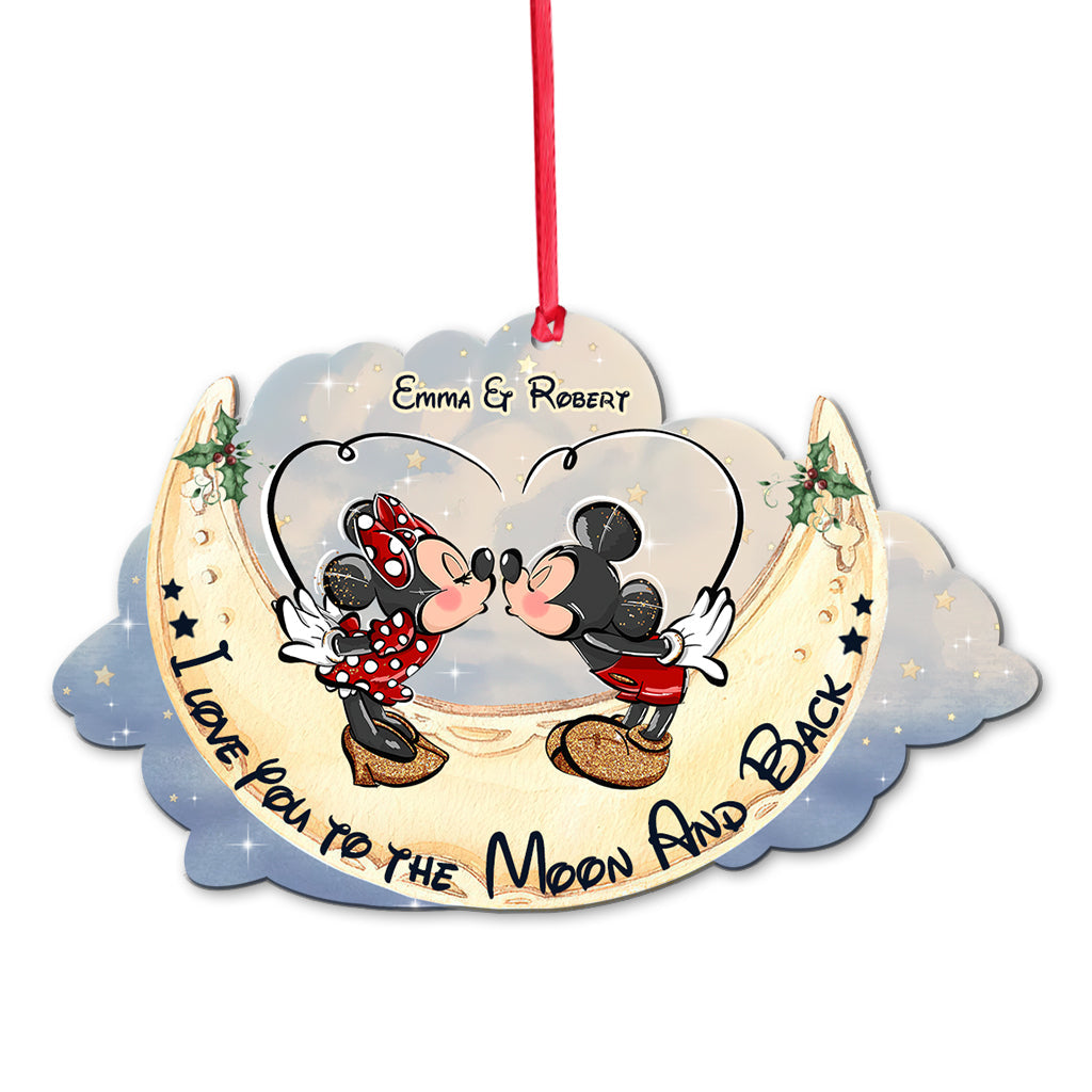 Personalized 'I Love You To The Moon And Back' Ornament Gift for Couples