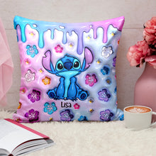Load image into Gallery viewer, Personalized Ohana Throw Pillow Custom Name Gift for Family
