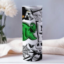 Load image into Gallery viewer, Personalized Nightmare Before Christmas Skinny Tumbler with Custom Name Gift for Halloween or Christmas
