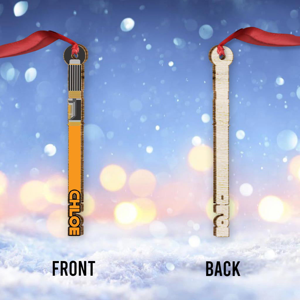 Personalized Star Wars Lightsaber Ornament Custom Name Christmas Gift