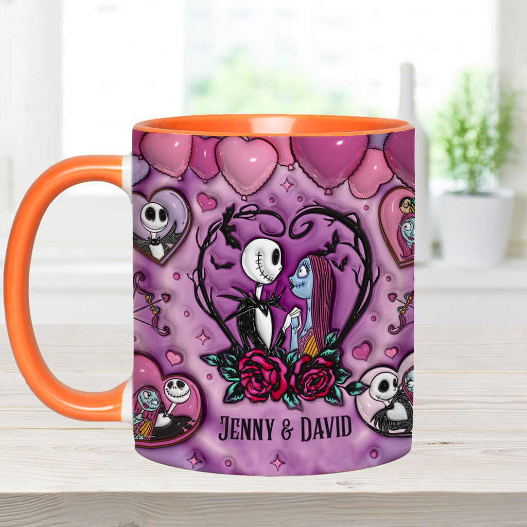 Personalized Nightmare Accent Mug Custom Name Gift for Couples
