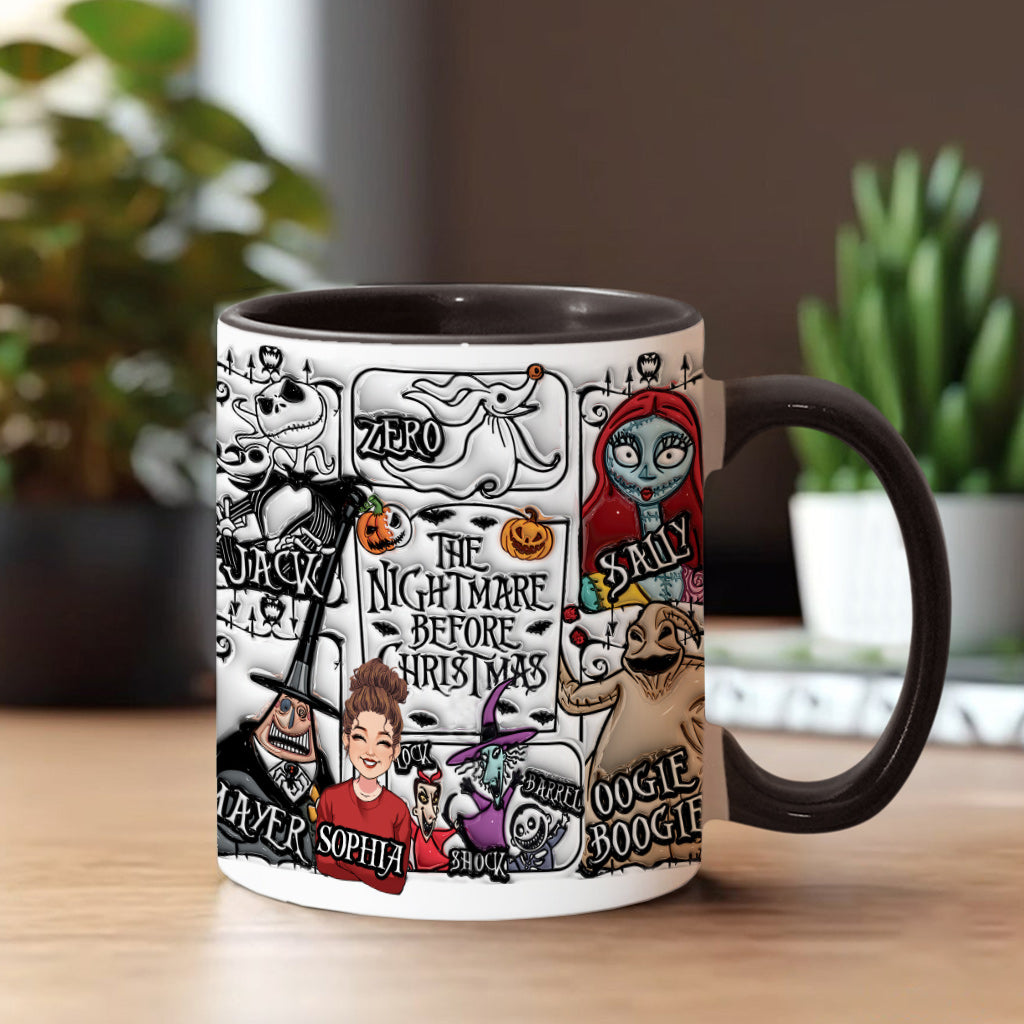 Personalized Nightmare Before Christmas Accent Mug Gift Idea