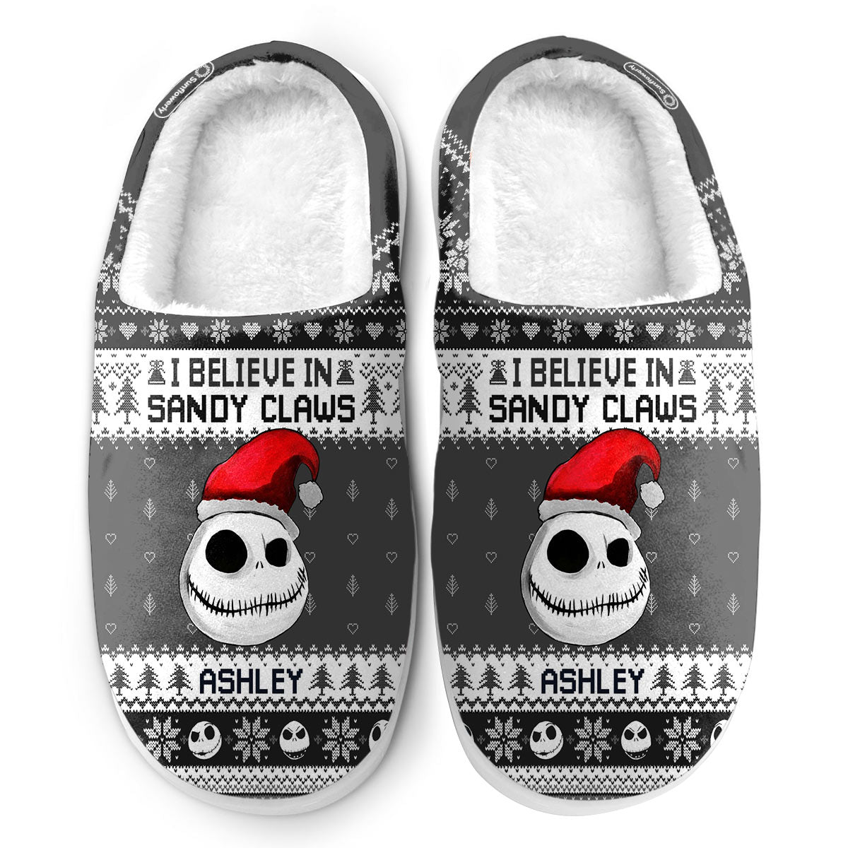 Personalized Nightmare Before Christmas Slippers with Custom Name