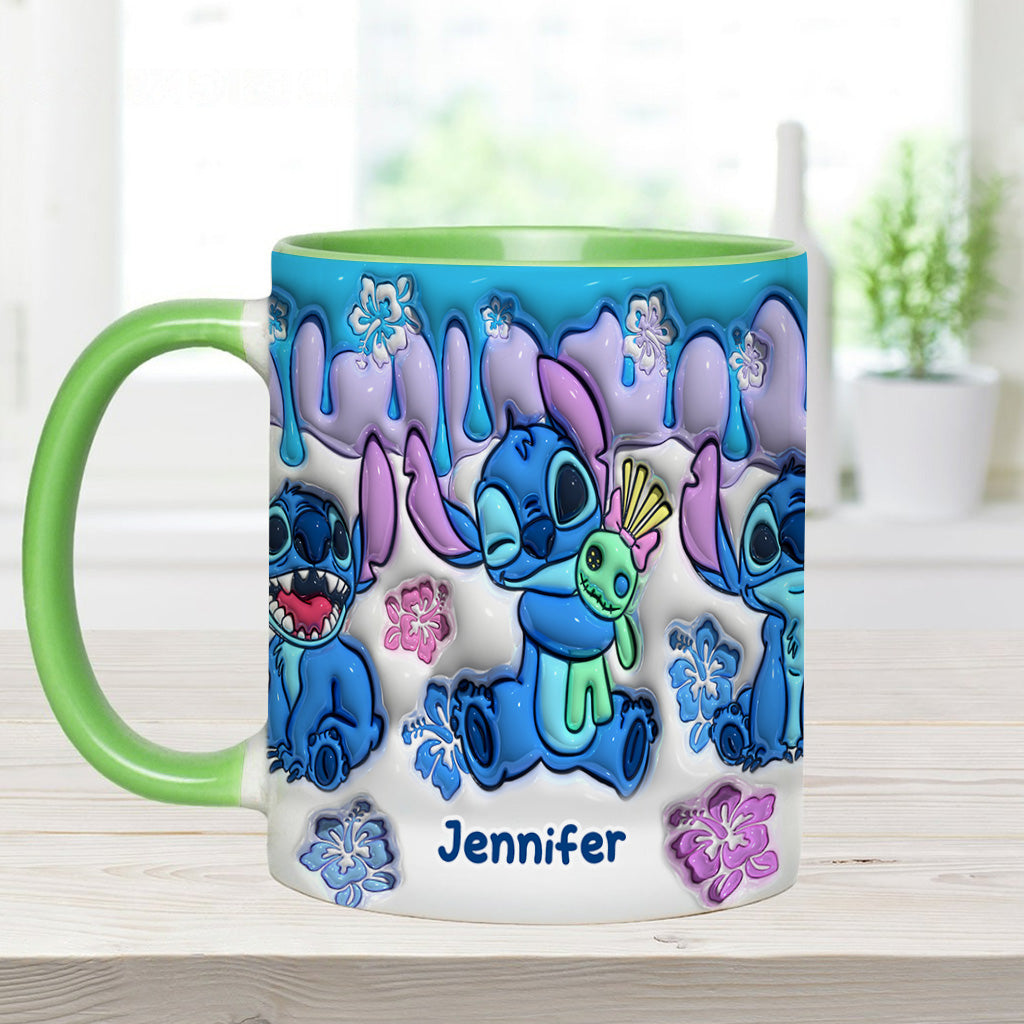 Personalized Ohana Accent Mug Custom Name Gift for Mom/Dad