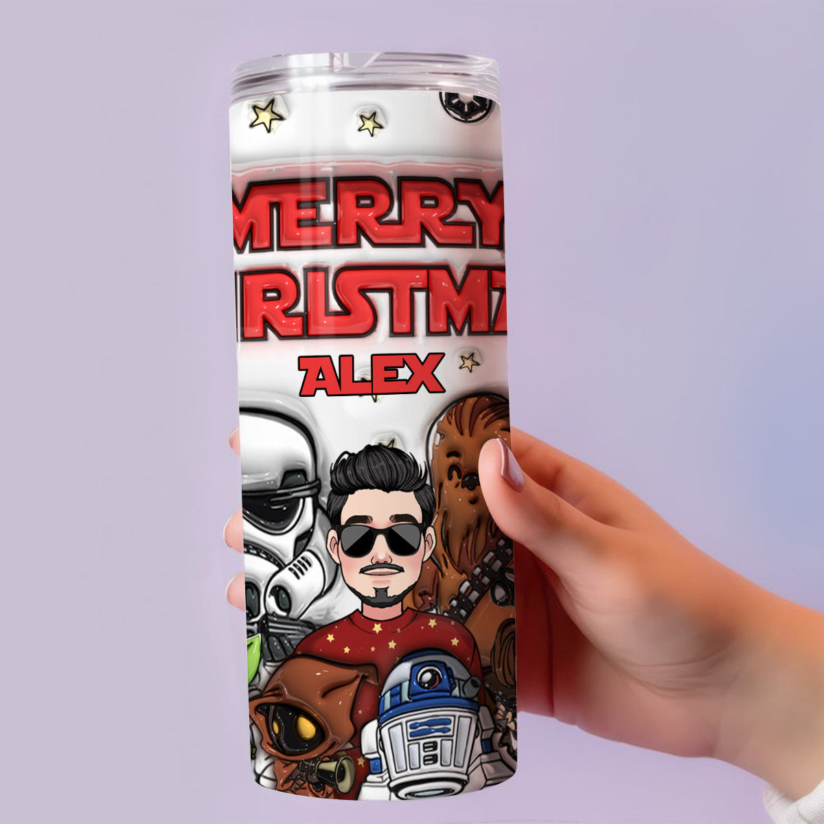 Personalized Stainless Steel Skinny Tumbler Merry Sithmas Gift