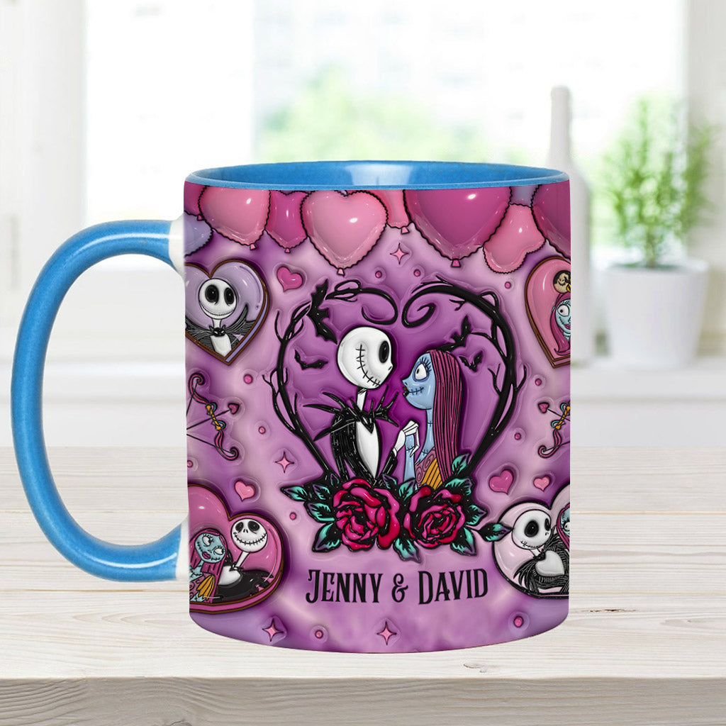 Personalized Nightmare Accent Mug Custom Name Gift for Couples