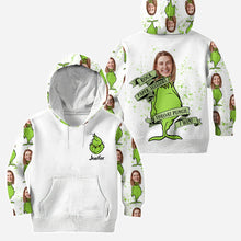 Load image into Gallery viewer, Personalized Grinch Hoodie &amp; Leggings Set Custom Name Gift for Christmas
