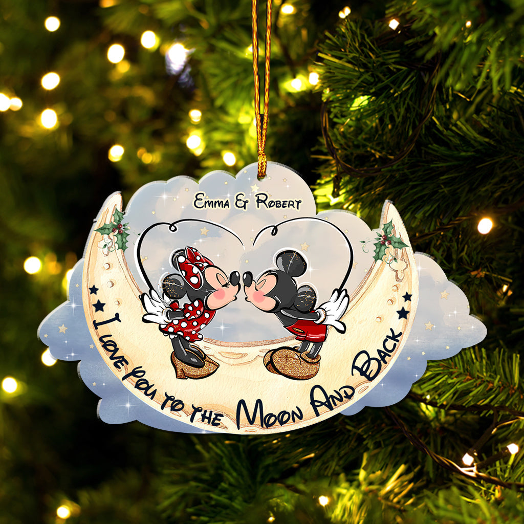 Personalized 'I Love You To The Moon And Back' Ornament Gift for Couples
