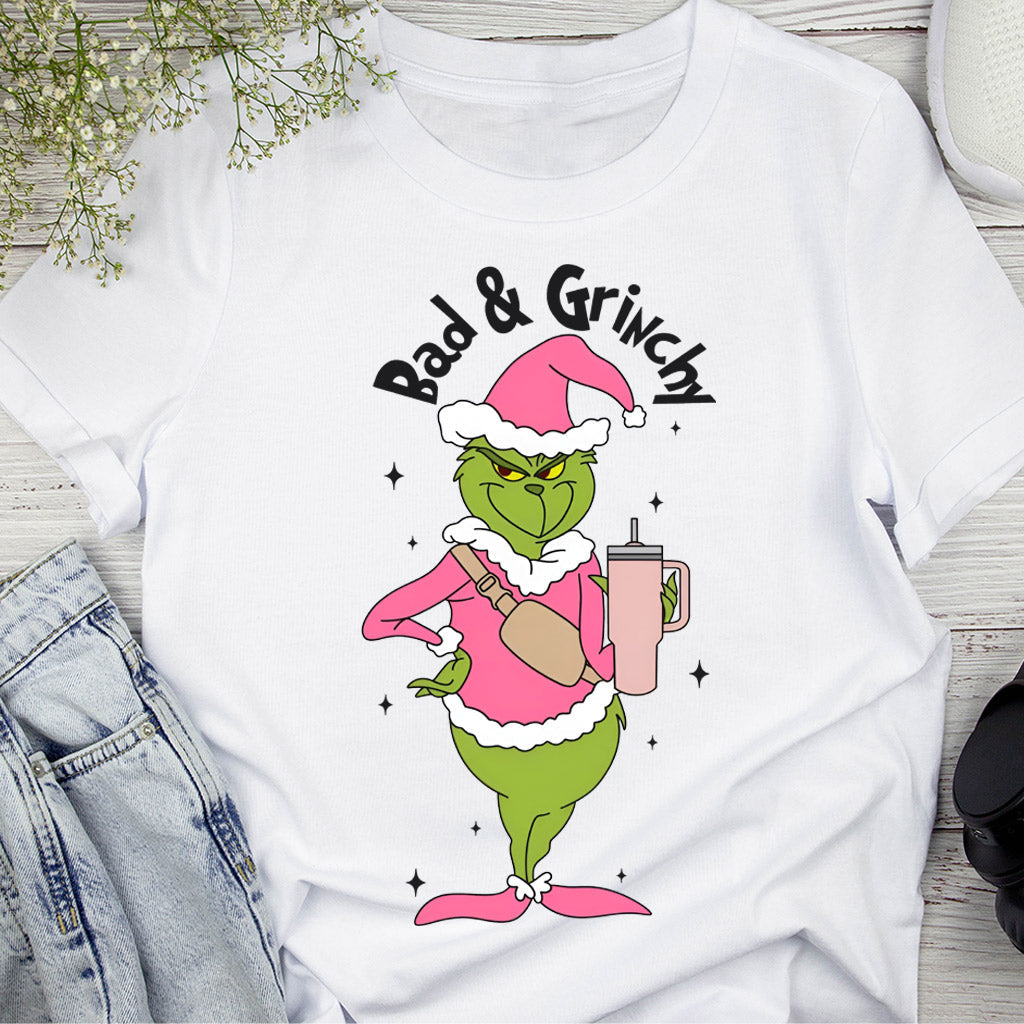 Personalized Grinch Christmas T-shirt and Hoodie Gift for Mom