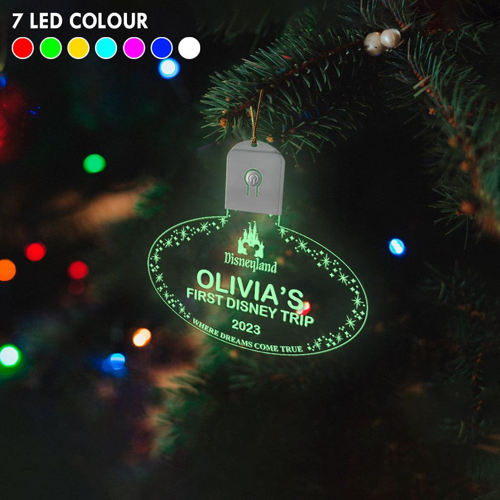 Personalized LED Acrylic Ornament with Custom Name for Christmas