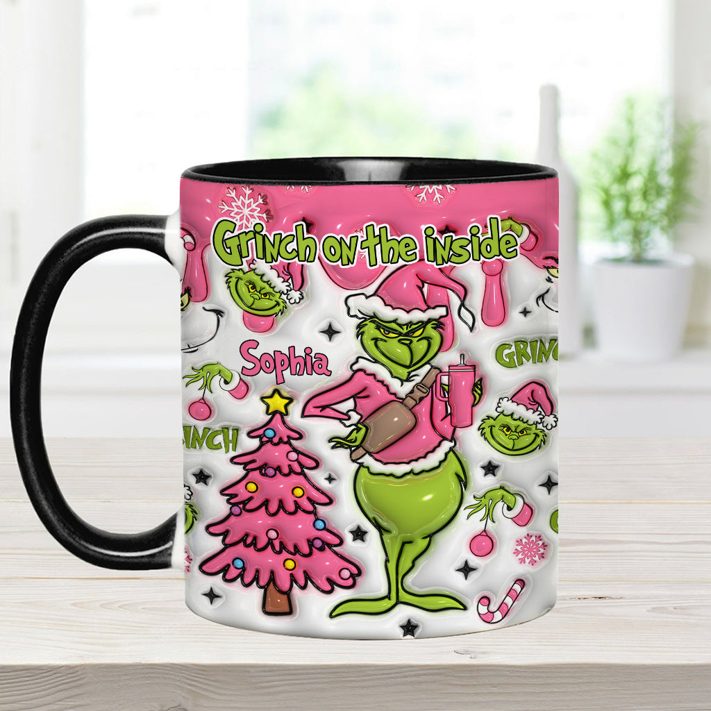 Personalized Grinch Accent Mug Custom Name Holiday Gift